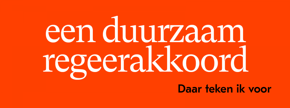 Duurzaam regeerakkoord, daar teken ik voor campagnebeeld.